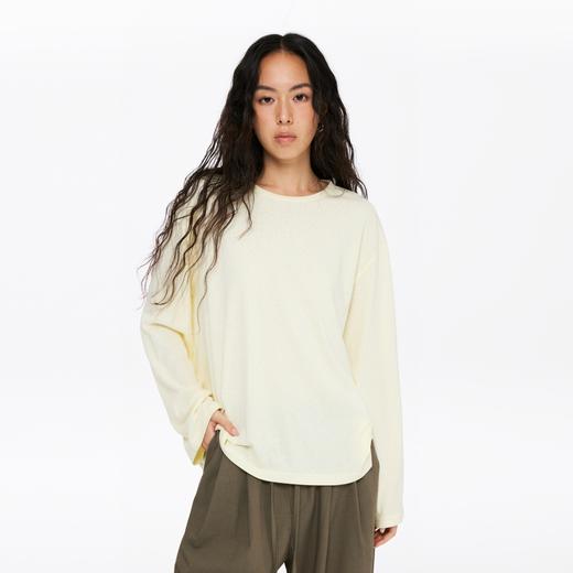 oneup亚麻宽松圆领长袖 商品图1