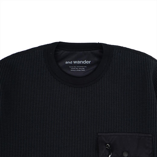 and wander PE waffle long sleeve T 华夫格长袖圆领T恤 商品图1