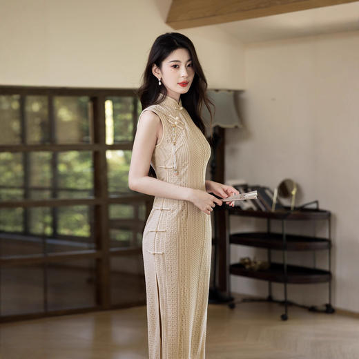 MYJ 中式国风旗袍气质复古改良款修身日常可穿连衣裙 商品图2