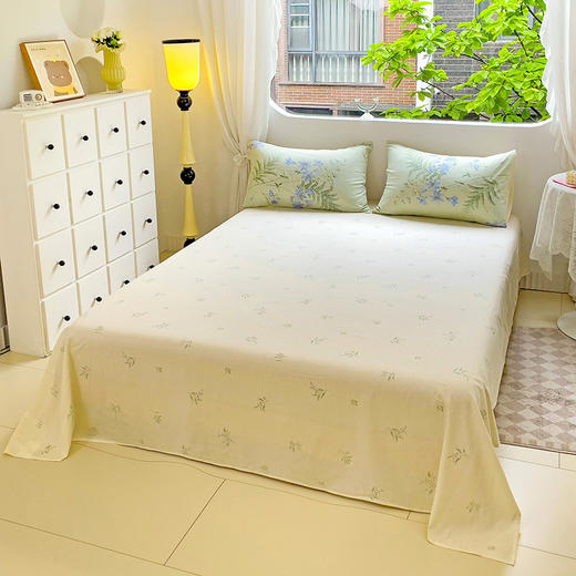 自然醒全棉印花100全棉床上四件套夏天纯棉被套床单宿舍被罩三件套床品NH161 商品图4