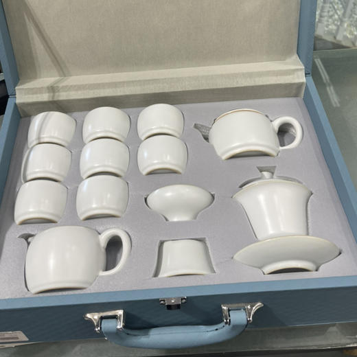 德化福裕陶瓷汝窑汝白汉瓦茶具套组 商品图1