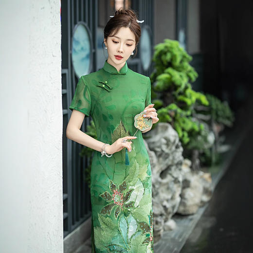 改良旗袍妈妈日常穿年轻款优雅气质高端SYG926 商品图1