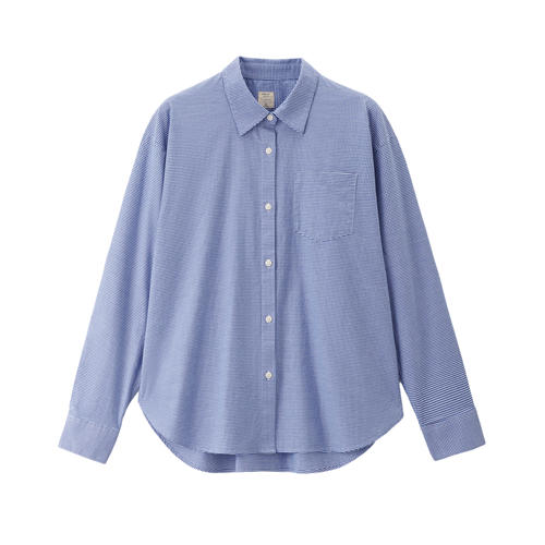 佐丹奴女装25年商场同款牛津纺单口袋长袖衬衫05345018 商品图0