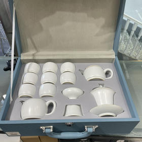 德化福裕陶瓷汝窑汝白汉瓦茶具套组