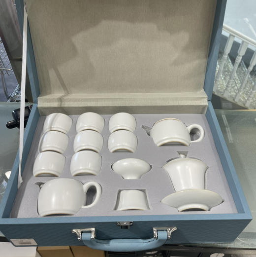 德化福裕陶瓷汝窑汝白汉瓦茶具套组 商品图0