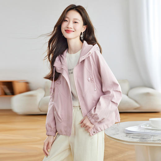 【预售3天】PY-2025秋季新款女装新高级感休闲宽松时尚连帽外套长袖上衣&Z8265 商品图4