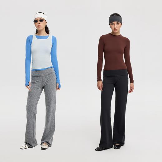 oneup翻折微喇瑜伽长裤 商品图4