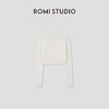 ROMI STUDIO100%美丽奴绵羊毛雾感柔软蓬松圆领开衫 RWCASZ4585 商品缩略图1