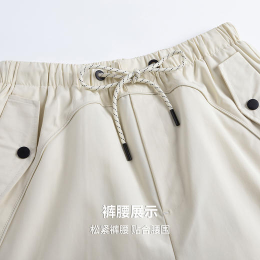 【抑菌&抗静电】圣得西工装机能羽绒裤2025秋新款防水松紧长裤男 商品图6