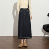 西遇复古气质优雅牛仔裙女秋季高腰显瘦通勤中长款直筒半身裙H0051318 商品缩略图1