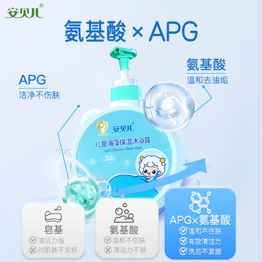 安贝儿  儿童海藻柔润洗发露+儿童海藻保湿沐浴露 （男/女童区分） 商品图2