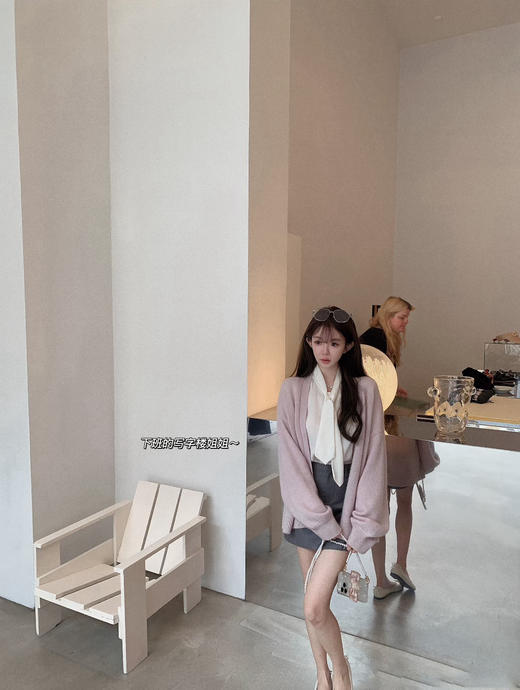 金蘑菇菇 羊绒织物穿搭套组/真丝羊绒开衫 商品图6