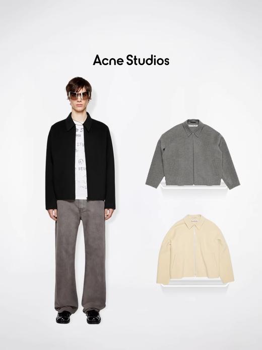 双面羊毛呢大衣，手搓翻领夹克。老干部风牛角扣拉链外套C082860 商品图6