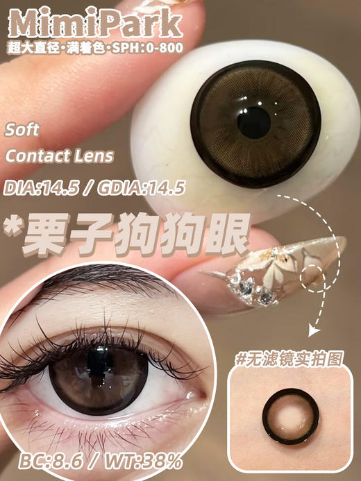 mimipark半年抛【栗子狗狗眼】14.5mm 商品图1