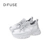 Dfuse迪芙斯2025秋季新款轻便厚底芭蕾舞鞋蝴蝶结增高老爹鞋透气休闲鞋DFD3112085 商品缩略图7