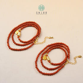 D南红项链-DIY转经筒小米珠项链约3mm