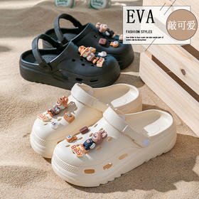 软底洞洞鞋女外穿2025夏沙滩鞋eva防滑踩屎感平底凉鞋男