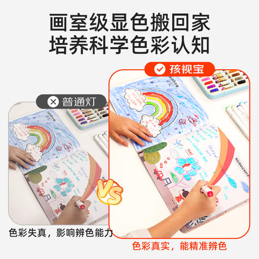 孩视宝台灯学习专用经典智能全光谱红光护眼卧室书房宿舍小台灯FX3-R 商品图7