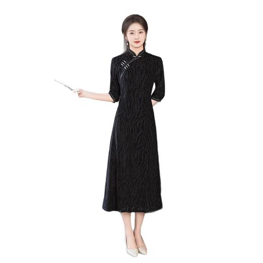 长款时尚显瘦复古高档旗袍SYG2521 商品图4