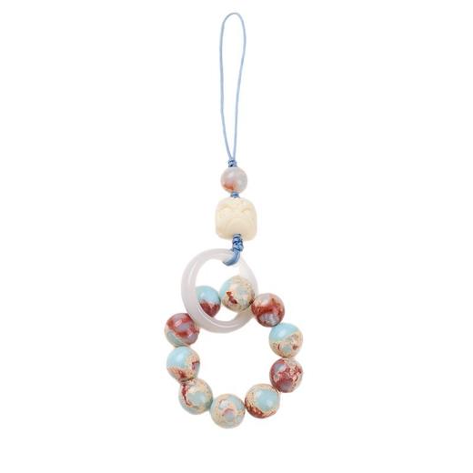 【寿山石醒狮手捻挂件】敦煌小众原创设计寿山石挂件象牙果醒狮国潮设计款手机链包包挂件 商品图4