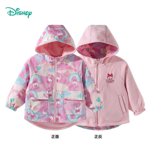 迪士尼秋冬新款加绒舒适户外外套连帽防风保暖露营风衣ZD3ES021 商品图6
