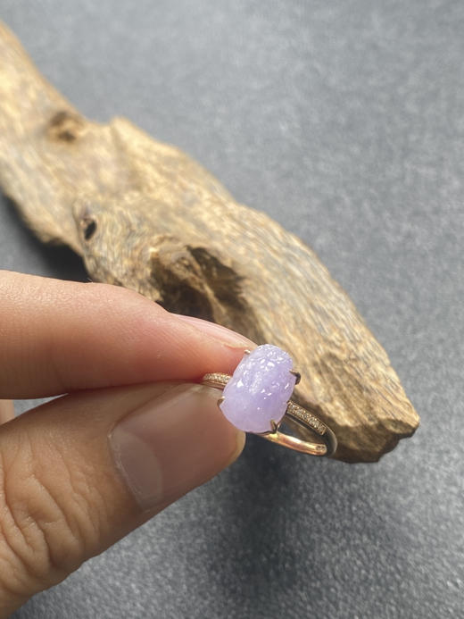 【FC0141】18K镶嵌翡翠紫貔貅戒指 色泽娇艳 款式精致  圈口14 商品图3