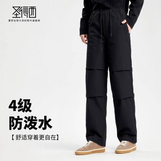 【抑菌&抗静电】圣得西工装机能羽绒裤2025秋新款防水松紧长裤男 商品图2