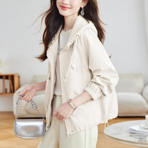 【预售3天】PY-2025秋季新款女装新高级感休闲宽松时尚连帽外套长袖上衣&Z8265 商品图1