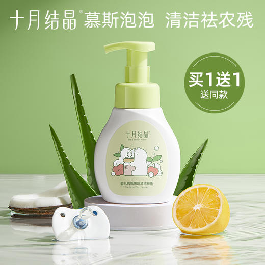 婴儿奶瓶清洁剂新生宝宝餐具洗水果慕斯液植物果蔬清洗剂2瓶装 商品图0