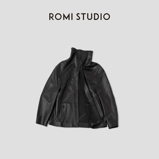ROMI STUDIO“完美诠释”土耳其羊皮防风立领皮衣夹克RWCAWT4781 商品图1