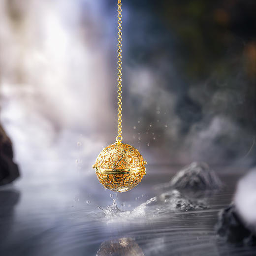 朱炳仁铜 | 合意香囊挂件套装（含木架） 商品图2