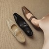 【预售5天】韩版时尚方头玛丽珍鞋方头拼接一字带浅口单鞋粗低跟舒适小皮鞋女KYD&KK11496 商品缩略图4