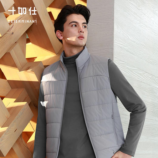 【十如仕】秋冬梭织立领驼绒保暖马甲-VT01-01 商品图0