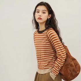 6%羊毛条纹撞色秋冬羊毛衫  A-5416