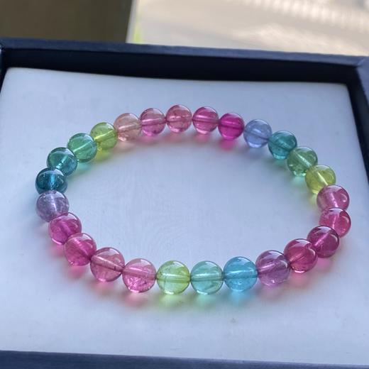 7mm单圈彩虹碧玺手串 商品图0