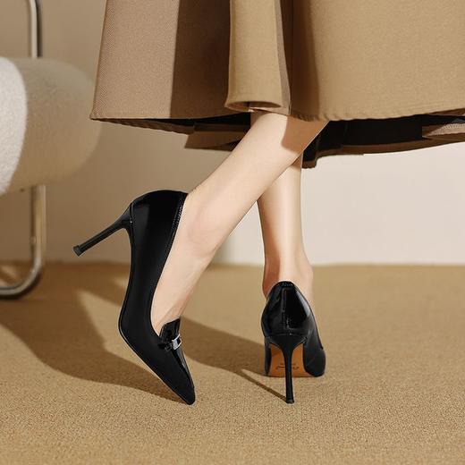 【预售5天】法式优雅宴会细跟单鞋女春秋季新款尖头时尚浅口高跟鞋通勤女鞋ZF&25023 商品图3