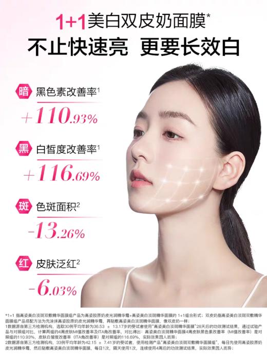 高姿美白淡斑双敷精华面膜组 商品图5