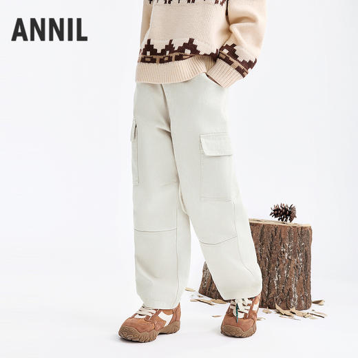 男童全腰梭织夹裤冬季新款安奈儿童装EB546603 商品图2