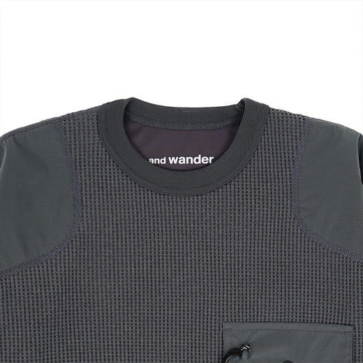 and wander PE waffle short length T (W)华夫格女装短款长袖T恤 商品图1