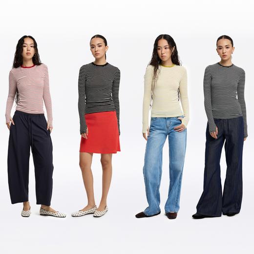 oneup天丝羊毛彩色条纹长袖 商品图4