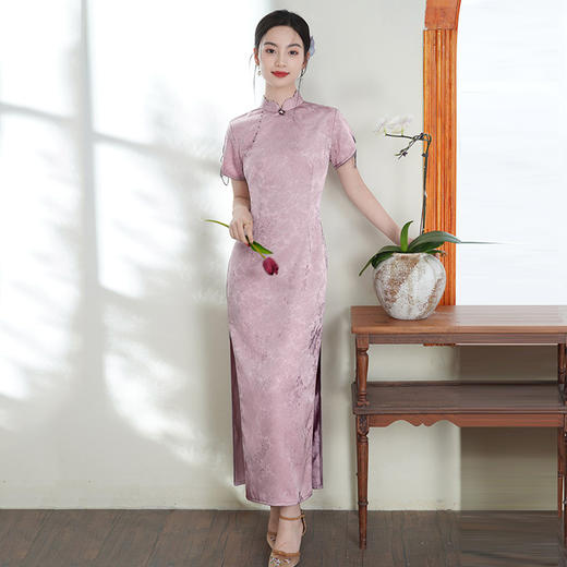 高级感国风中式长款旗袍改良年轻复古修身晚礼服旗袍SC21695 商品图4