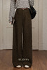 鹿向南「文艺书馆」咖色高腰休闲裤女秋季新款通勤直筒宽松阔腿裤 商品缩略图5