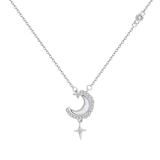 【相约一辈子】S925纯银星月白贝项链【YXS-A4488】 商品图4