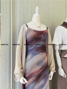 【门店同款】ENJOY秋季黑标蝙蝠袖针织开衫 164543554