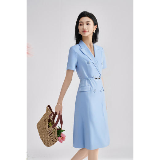  米思阳2026春季新款通勤职业连衣裙收腰设计高级感气质长裙女3259 商品图4