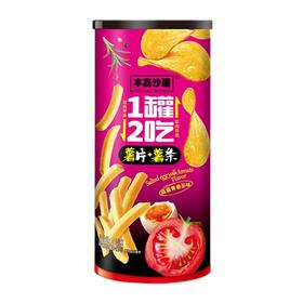 本高沙屋 薯条+薯片1罐2吃蕃茄味 101g/罐