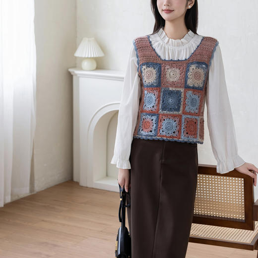 苏苏姐家绮罗祖母格背心手工diy钩针编织段染羊毛线团材料包 商品图3