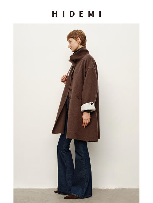 HIDEMI 【demi同款】深牛仔蓝原色微弹喇叭超显瘦长裤牛仔裤 商品图3