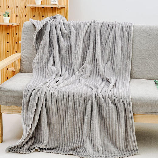 博洋生活 简约法兰绒休闲毯100*150cm/450g 商品图1