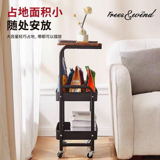 Trees&Wind移动手推车置物架\磨桌板一体成型，承重强，置物空间大 商品图1